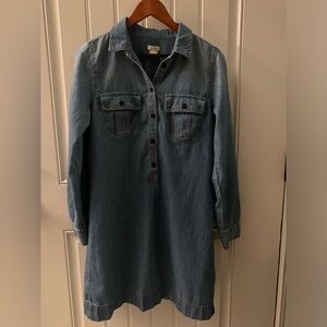 J. Crew denim long sleeve shirt dress
